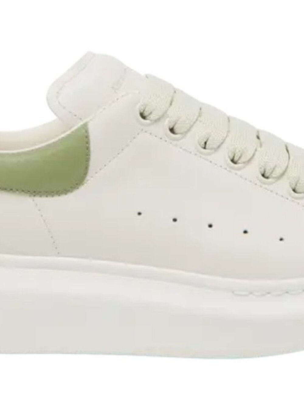 Alexander McQueen Oversized Leather Sneaker Larry Velour Acid Green EU 45.5